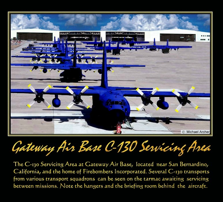 C-130 Servicing Area At Firebombers Incorporated's Gateway Airbase
